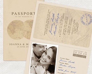 Thiệp cưới passport